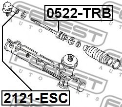 Наконечник рулевой тяги FEBEST 2121-ESC - Фото 1