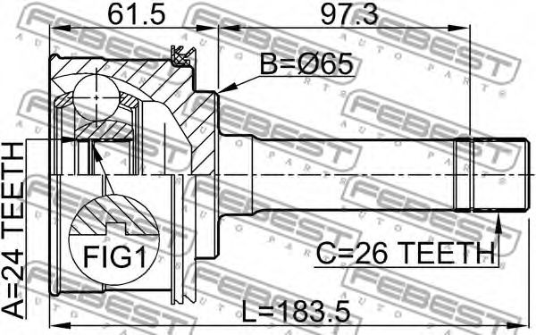ШРУС FEBEST 2210-SP - Фото 1