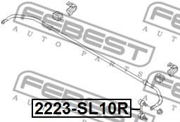 Тяга / стійка стабілізатора FEBEST 2223-SL10R - Фото 1