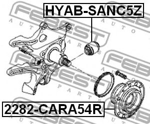 Ступица колеса FEBEST 2282-CARA54R - Фото 1