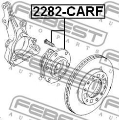 Ступица колеса FEBEST 2282-CARF - Фото 1