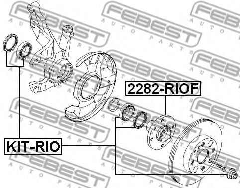 Ступица колеса FEBEST 2282-RIOF - Фото 1