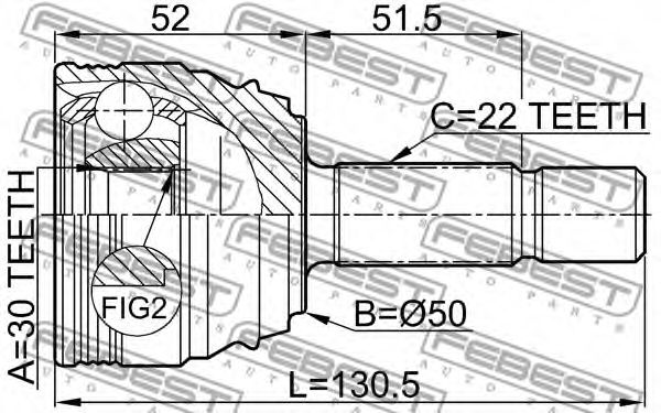 ШРУС FEBEST 2310-010 - Фото 1