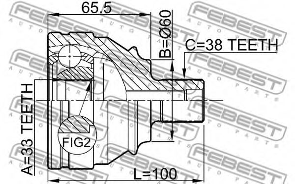 ШРУС FEBEST 2310-018 - Фото 1