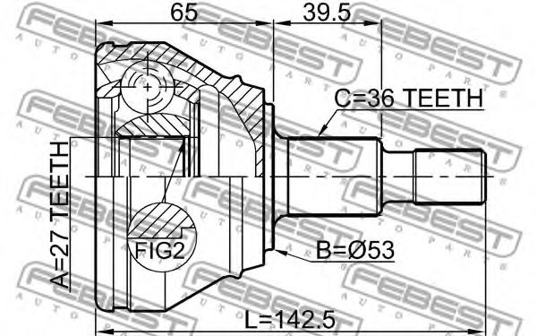 ШРУС FEBEST 2310-033 - Фото 1