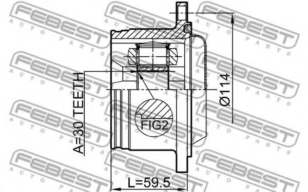 ШРУС FEBEST 2311-829 - Фото 1