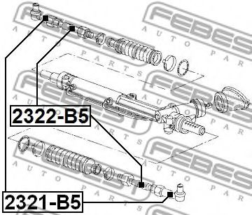 Наконечник рулевой тяги FEBEST 2321-B5 - Фото 1