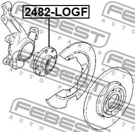Ступица колеса FEBEST 2482-LOGF - Фото 1