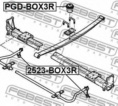 Тяга / стійка стабілізатора FEBEST 2523-BOX3R - Фото 1