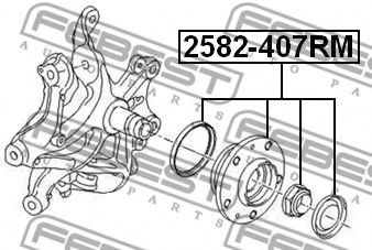 Ступица колеса FEBEST 2582-407RM - Фото 1