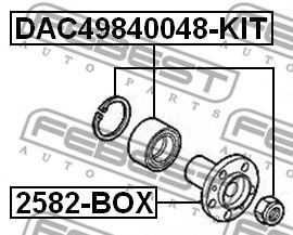 Ступица колеса FEBEST 2582-BOX - Фото 1