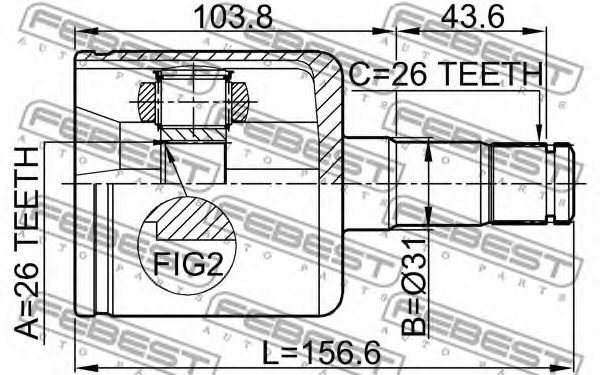 ШРКШ FEBEST 2711-S40IILH - Фото 1