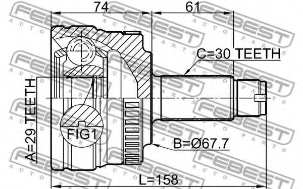 ШРКШ FEBEST 2910-RRIIIR - Фото 1