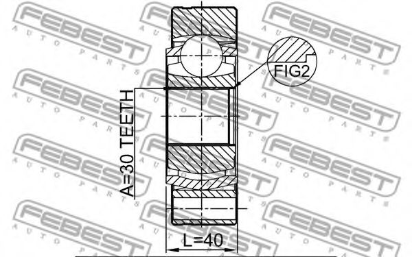 ШРУС FEBEST 2911-RRIIIR - Фото 1