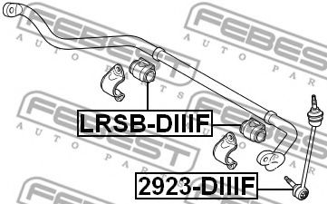 Тяга / стійка стабілізатора FEBEST 2923-DIIIF - Фото 1