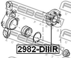 Ступица колеса FEBEST 2982-DIIIR - Фото 1