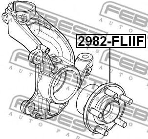 Ступица колеса FEBEST 2982-FLIIF - Фото 1