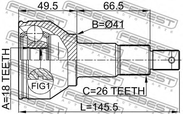 ШРУС FEBEST 3110-800 - Фото 1