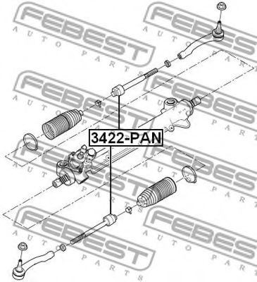 Рулевая тяга FEBEST 3422-PAN - Фото 1