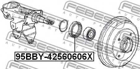 Сальник ступицы колеса FEBEST 95BBY-42560606X - Фото 1