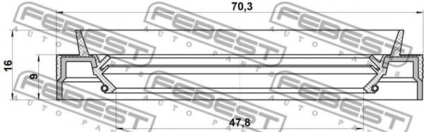 Сальник приводного вала FEBEST 95JEZ-50700916L - Фото 1