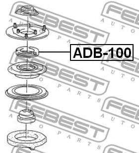 Подшипник качения, опора стойки амортизатора FEBEST ADB-100 - Фото 1