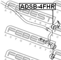 Опора, стабілізатор FEBEST ADSB-4FHR - Фото 1