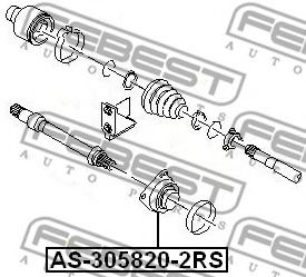 Подшипник приводного вала FEBEST AS-305820-2RS - Фото 1