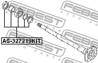 Подшипник приводного вала FEBEST AS-327219KIT - Фото 1