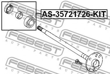 Подшипник приводного вала FEBEST AS-35721726-KIT - Фото 1