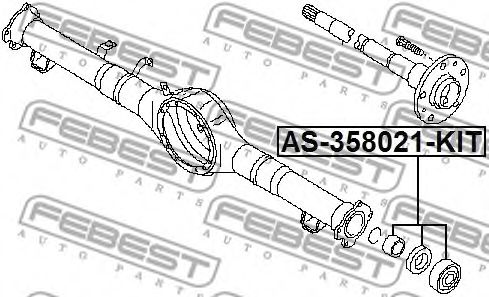 Подшипник приводного вала FEBEST AS-358021-KIT - Фото 1