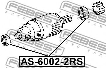Подшипник; Подшипник со стороны привода, стартер FEBEST AS-6002-2RS - Фото 1