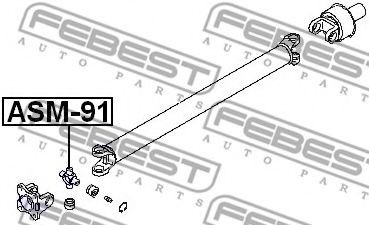 Карданный шарнир FEBEST ASM-91 - Фото 1