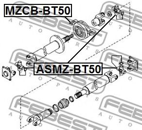 Карданный шарнир FEBEST ASMZ-BT50 - Фото 1