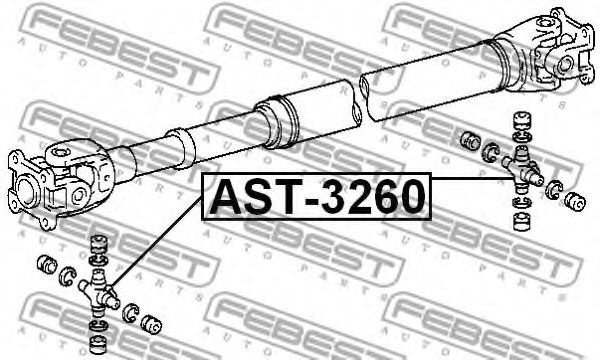 Карданный шарнир FEBEST AST-3260 - Фото 1