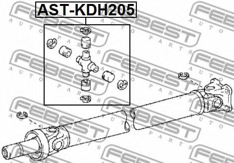 Карданный шарнир FEBEST AST-KDH205 - Фото 1