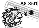 Подшипник; Подшипник со стороны привода, генератор FEBEST B8-85D - Фото 1