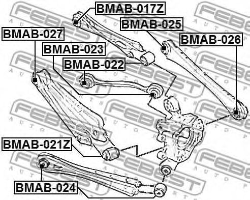 Сайлентблок важеля FEBEST BMAB-022 - Фото 1