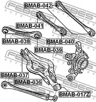 Сайлентблок важеля FEBEST BMAB-037 - Фото 1