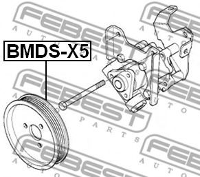 Шкив насоса гидроусилителя (ГУР) FEBEST BMDS-X5 - Фото 1