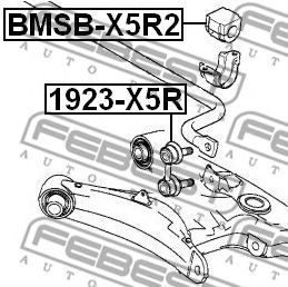 Опора, стабілізатор FEBEST BMSB-X5R2 - Фото 1