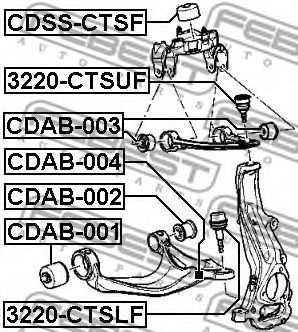 Сайлентблок рычага FEBEST CDAB-002 - Фото 1