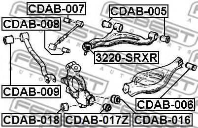 Втулка, рычаг колесной подвески FEBEST CDAB-018 - Фото 1