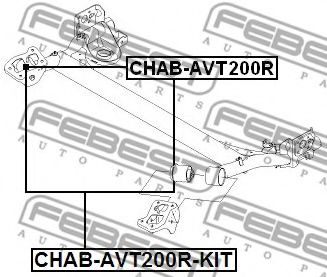 Втулка, балка моста FEBEST CHAB-AVT200R-KIT - Фото 1