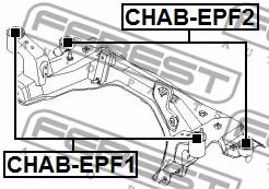 Сайлентблок рычага FEBEST CHAB-EPF2 - Фото 1