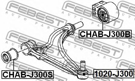 Сайлентблок рычага FEBEST CHAB-J300B - Фото 1