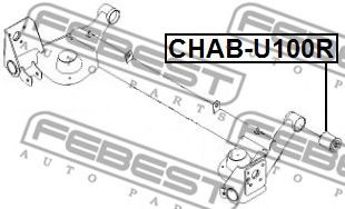 Втулка, балка моста FEBEST CHAB-U100R - Фото 1