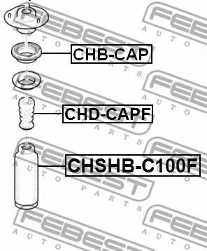 Подшипник качения, опора стойки амортизатора FEBEST CHB-CAP - Фото 1