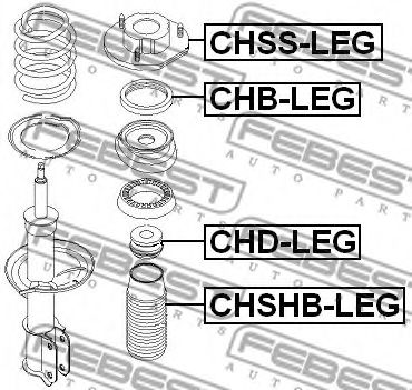 Подшипник качения, опора стойки амортизатора FEBEST CHB-LEG - Фото 1