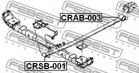 Втулка, листовая рессора FEBEST CRAB-003 - Фото 1